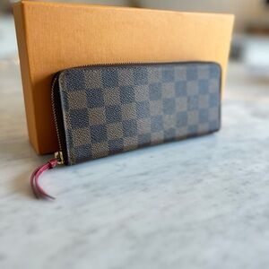 Louis Vuitton Clemence Wallet in Damier Ebene
